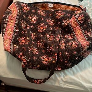 Vera Bradley large chocolate duffel bag